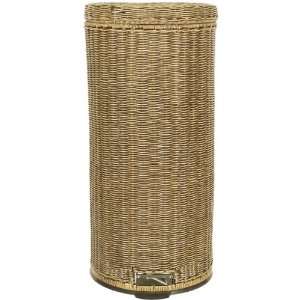Lamont Home Handcrafted Rattan 30 Liter Step Can Trash/Recycling Bin 