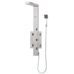 Retrofit Shower Panel System with Six Body Jets in Stainless Steel, 42 