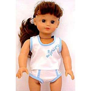  Blue and White Underwear Set for 18 Inch Dolls Toys 
