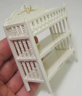 NEW White Wood Miniature Changing Table Pink Rosebuds Concord 