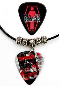 Murderdolls Two Sided Black Leather Necklace + Pick  