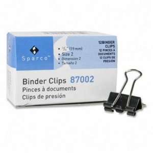  Small Binder Clip,3/4Wide,3/8 Capacity,12/PK,Black/Silver 
