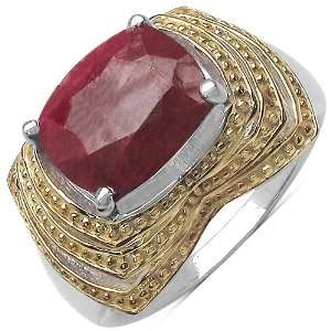  3.20 Carat Genuine Ruby Sterling Silver Ring Jewelry