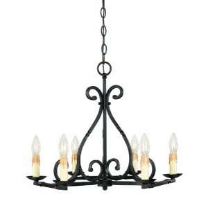 World Imports 61817 42 Rennes Collection 6 Light Chandelier, Rust