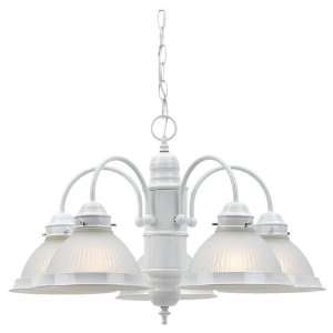 Sea Gull Lighting 3478 15 Mullica Hill Five Light Chandelier, White 