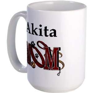 Akita Mom Cool Large Mug by  