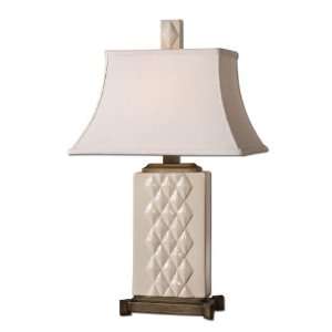  Alberoni Lamp by Uttermost   Glossy Ivory Ceramic Base 