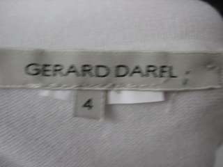 You are bidding on a GERARD DAREL White Metallic Trim Polo Shirt Sz 4 