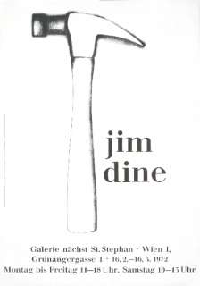 1972 Jim Dine Hammer Lithograph  