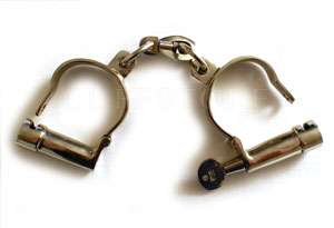 KUB Non Adjustable Darby Lock Antique Replica Handcuffs  