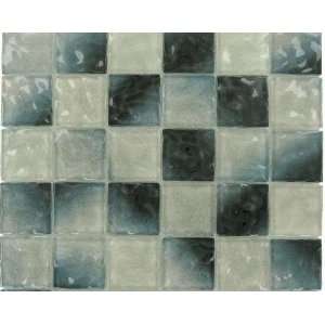   Tile   Waterfall 1 7/8 x 1 7/8 Mesh Mounted Glass Mosaic in Ice Mine