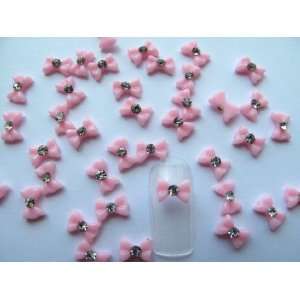 Nail Art 3d 40 Pieces Small Rose Bow/Rhinestone for Nails, Cellphones 