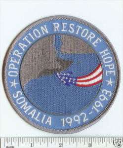 PATCH Operation Restore Hope SOMALIA Army USMC USAF USN  