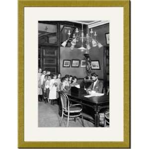   /Matted Print 17x23, Young Depositors, New York City