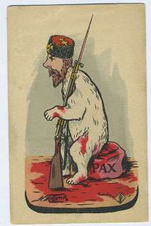 art MOLYNK Czar Royalty Japan Russia War 1900s postcard  