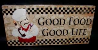   Wooden Wall Plaque Sign Good Food Good Life Kitchen Decor NEW  