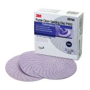 3M 30760 Hookit 334U Purple 6 P800 Grit Clean Sanding Disc, (Box of 