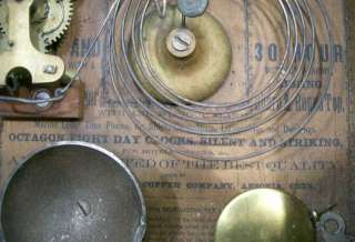 Arch Top Mahogany Mantle Clock Ansonia Brass & Copper Co  