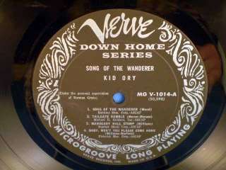 KID ORY SONG OF THE WANDERER VERVE DIXIELAND JAZZ LP  