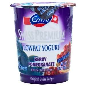 Swiss Pomegranite and Berries Yogurt   12 yogurts, 6 oz each  