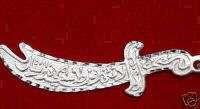 0320 Islamic SWORD OF ALI Muslim Silver ALLAH Jewelry  