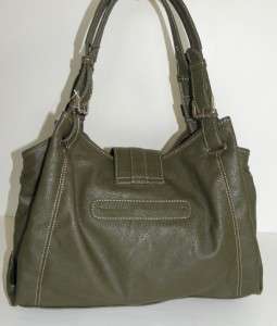 NEW NINE WEST ZIPSTER SHOPPER TOTE LARGE BAG GREEN  