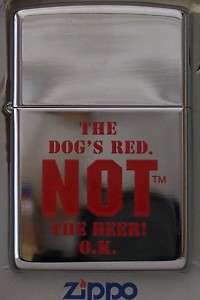 Zippo Lighter RED DOG THE DOGS RED NOT THE BEER O.K.  
