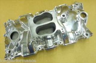 SBC SB 350 GM CHEVY Polished Aluminum Intake Manifold  