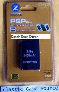ZION PSP 3000 Rechargeable Battery 3.6v Volt Lithium 2200 mAh Extended 