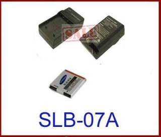 BATTERY&CHARGER SAMSUNG TL220 TL225 TL90 SLB07A SLB 07A  