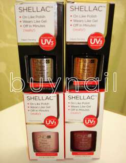 CND Shellac UV Gel Colors Kit   Base Top coat SET OF 4  