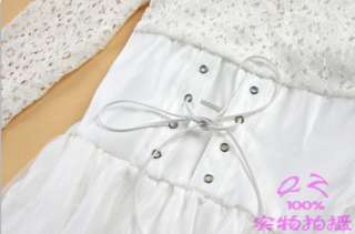 New Korea Womens Tulle Lace Chiffon Mini Dress HOT 0827  