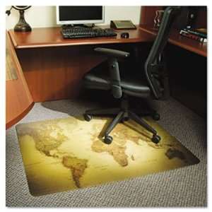   Series Printed Chair Mat, 60w x 46l, World Map ESR118699 Electronics