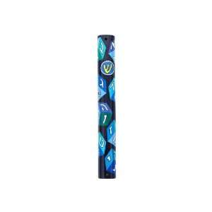  10cm Childrens Mezuzah with Blue Aleph Bet Blocks in Wood 