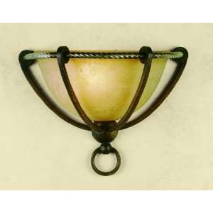 AF Lighting 4927 1W Bronze Crackle with Roped Pewter Accents Wentworth 