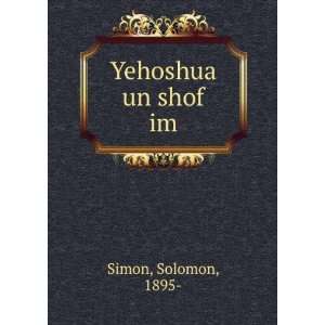  Yehoshua un shof im Solomon, 1895  Simon Books