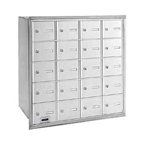  4B+ Horizontal Mailbox   20 A Doors   Aluminum   Rear 