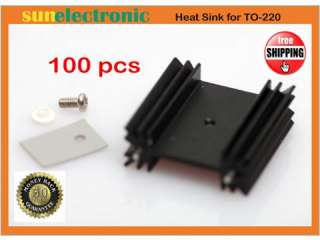 TO 220 Heat Sink Aluminum with Isolation Kit 100 pcs  