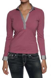 Etiqueta Negra Womens RUBINA Poloshirt Longsleeve Polo Shirt NEW 