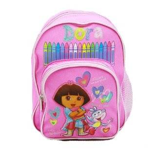 Dora the Explorer Mini Backpack 10 in Pink with Boots Crayons by GDC