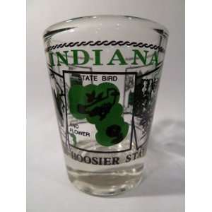  Indiana Scenery Green Shot Glass