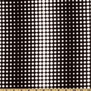  44 Wide Coffee Buzz Bubble Dots Black/White Fabric By 