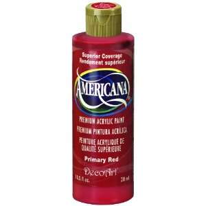   Americana Acrylics, 8 Ounce, Primary Red Arts, Crafts & Sewing