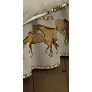  Horses on the Border Twin Bedskirt