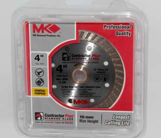 MK Diamond Blade 4 Inch 102mm Contractor Plus 166998  