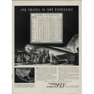 Air Travel Is Not Expensive  1941 Air Transport Association Air 