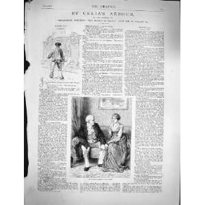  1878 CeliaS Arbour Illustration Story Man Woman Print 