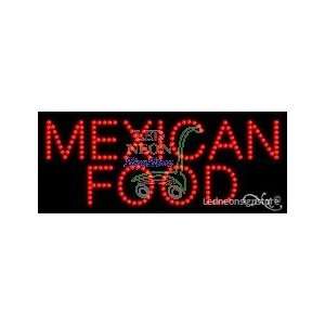 Mexican Food LED Business Sign 11 Tall x 27 Wide x 1 Deep
