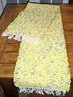 RAG RUG Table Runner, Handwoven   Yellow Multi #5 0801
