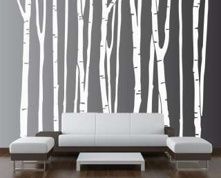   Wall Decal Forest Deco Vinyl Sticker Removable (9 trees) #1109  